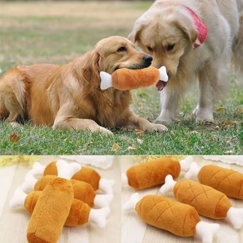 

1 piece set of dog toys, sound toys, creative chicken legs, chew toys, bite-resistant and durable, super-loved toys for cat dog