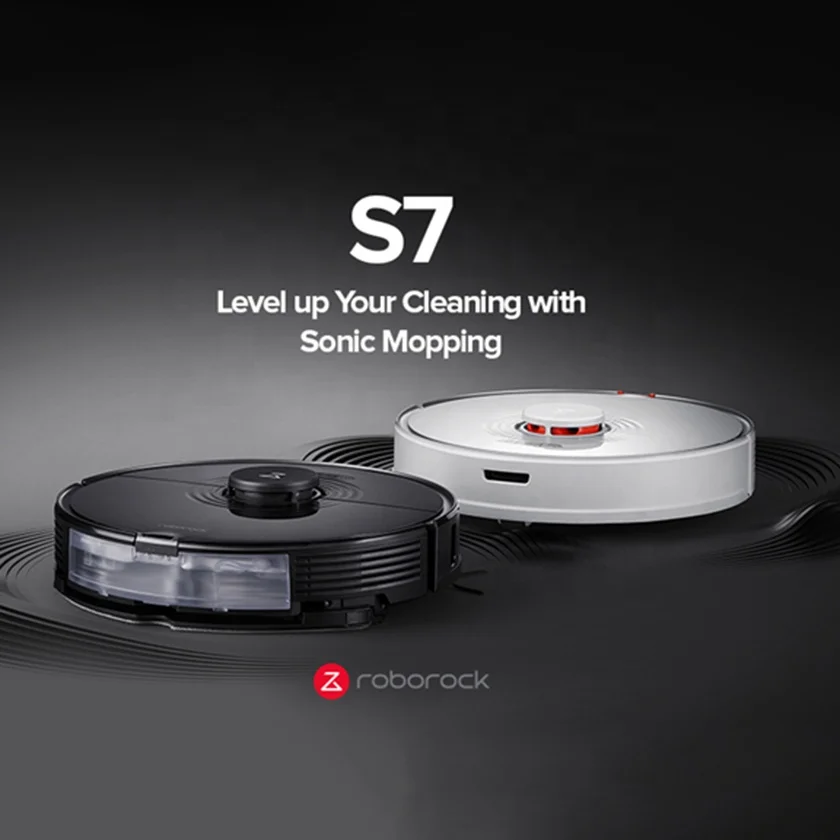 Робот-пылесос Roborock S7 с автоматической уборкой и резиновой щеткой | Электроника
