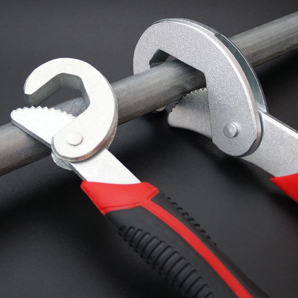 

2pcs Universal Wrench Set Adjustable Grip Wrench Set 6-32mm Ratchet Carbon Wrench Spanner Portable Hand Tools Water Pipe Wrench
