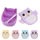 Милый мультяшный Ланч-бокс с совой, контейнер для еды, контейнер для хранения, портативный детский студенческий Ланч-бокс, контейнер с отсеками, чехол