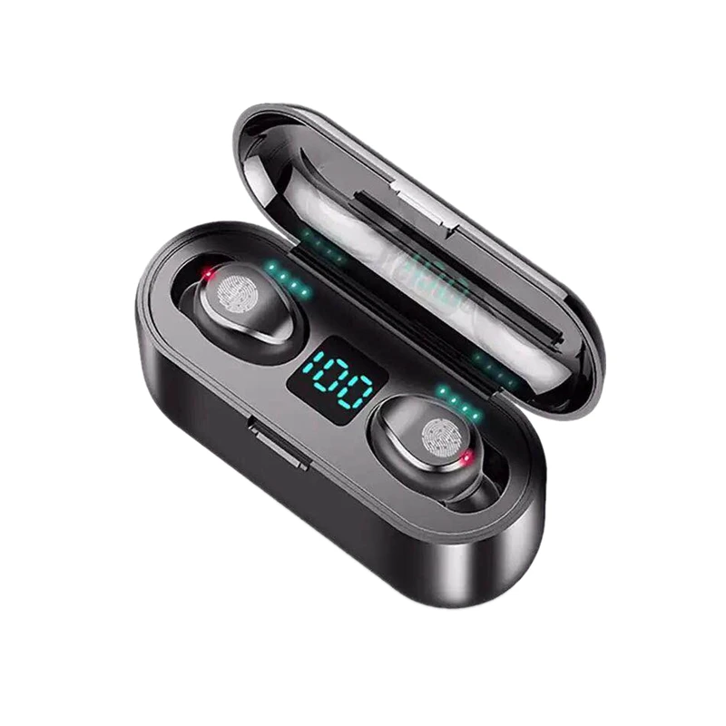 

TWS-наушники F9 с поддержкой Bluetooth и зарядным футляром на 1200 мА · ч