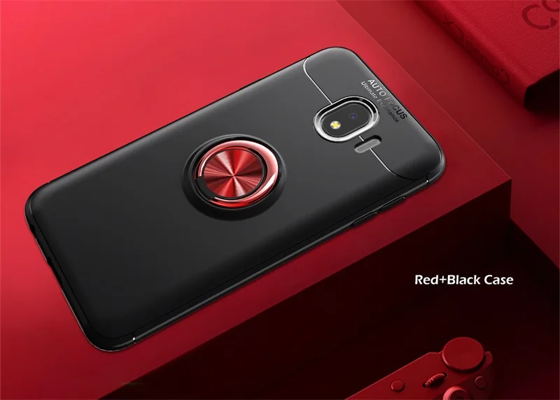 Для samsung Galaxy J4 чехол funda противоударный бампер Защита для samsung J 4 J400 J400F J400G задний чехол s coque 5,5" - Цвет: Red Black