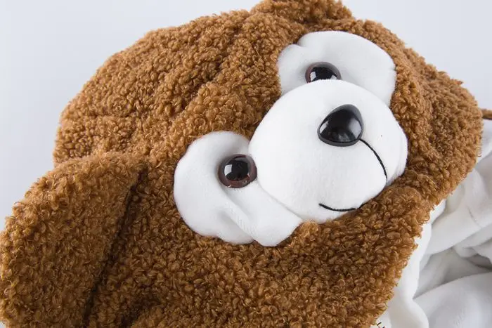 Детский костюм комбинезон HKSNG с медведем зимний мультяшный детский бархатный