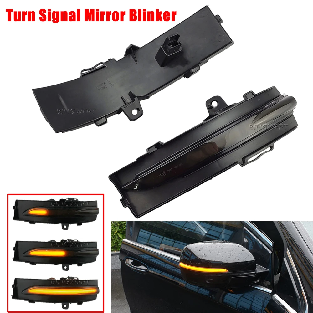 

Flasher Rearview Mirror Indicator For Ford Edge 2015-2019 LED Turn Signal Light Sequential Lamp Dynamic Blinker