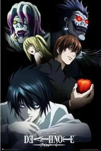 DEATH NOTE персонажи Аниме Манга шелковая фотокартина 24x36 дюймов|Рисование и
