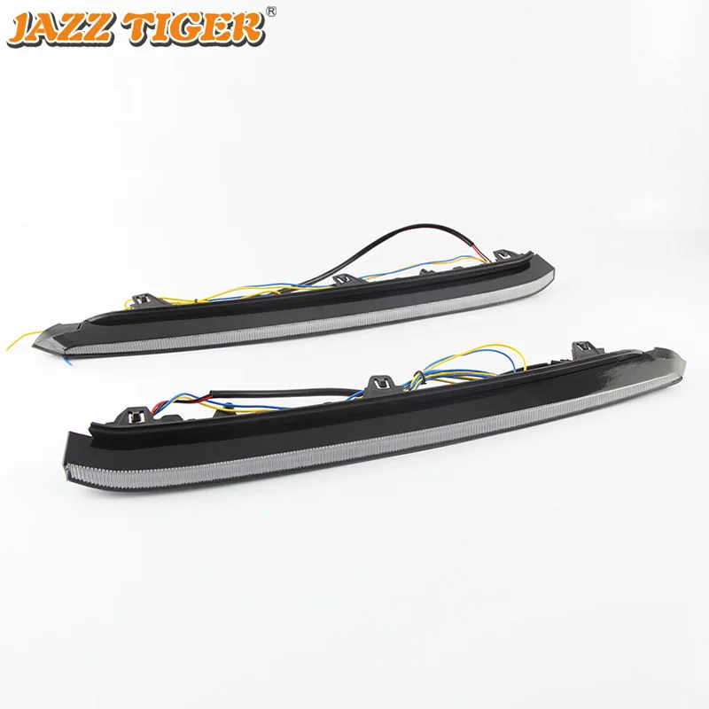 JAZZ TIGER 2PCS Flowing Yellow Turn Signal Waterproof ABS Car DRL Lamp LED Daytime Running Light For Mazda 6 Atenza 2020 2021 - купить по