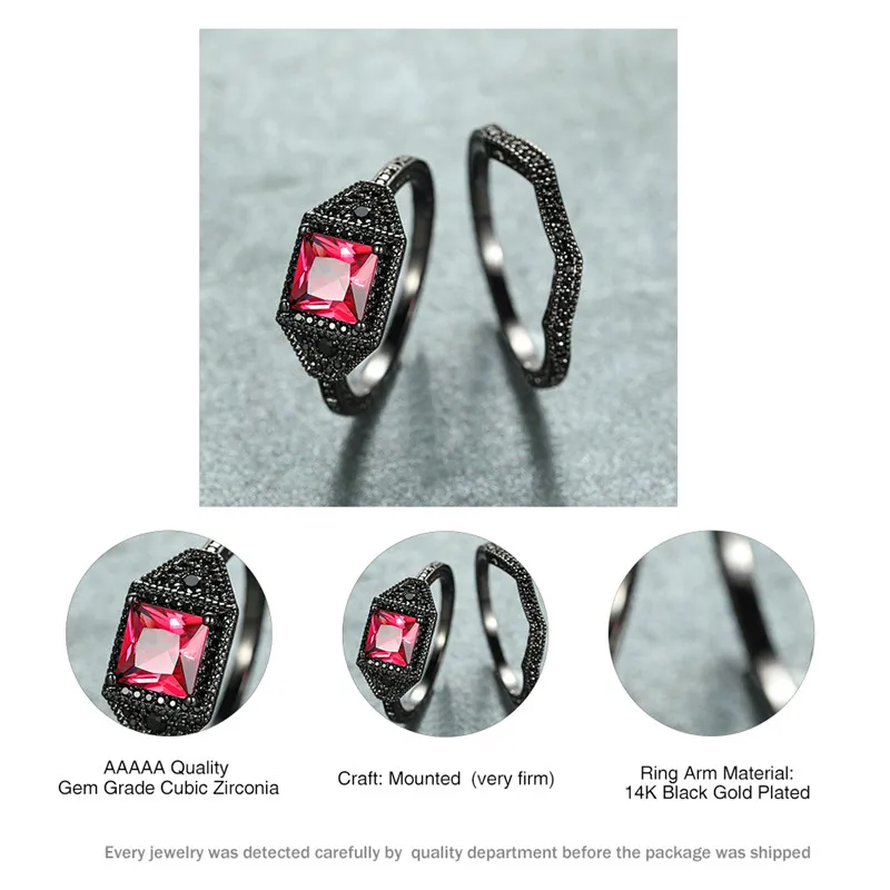 Женский набор обручальных колец роскошное маленькое Кольцо Розового и красного