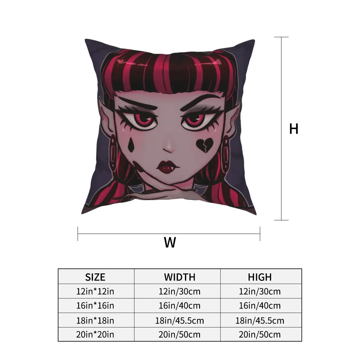 Тени для век Draculaura Monster High Подушка Чехол Печатный чехол подушки из полиэстера