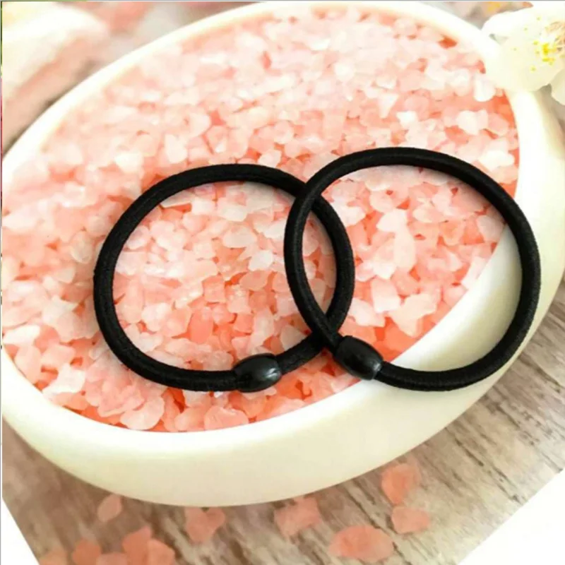 10 шт. летние Пластиковые резинки для волос в форме кольца с бусинами держатели