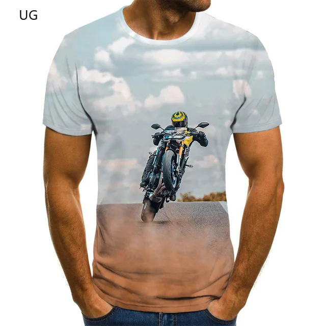 

2021 Street Fashion Men's T-shirt Summer New Style 3d Printer Car Cool T-shirt Men's Top T-shirt Fashion Oversize Short Sleeve