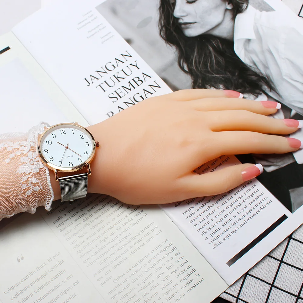 

2021 Simple Fashion Watches Men And Women Apply Neutral Watch Net Belt Digital Students