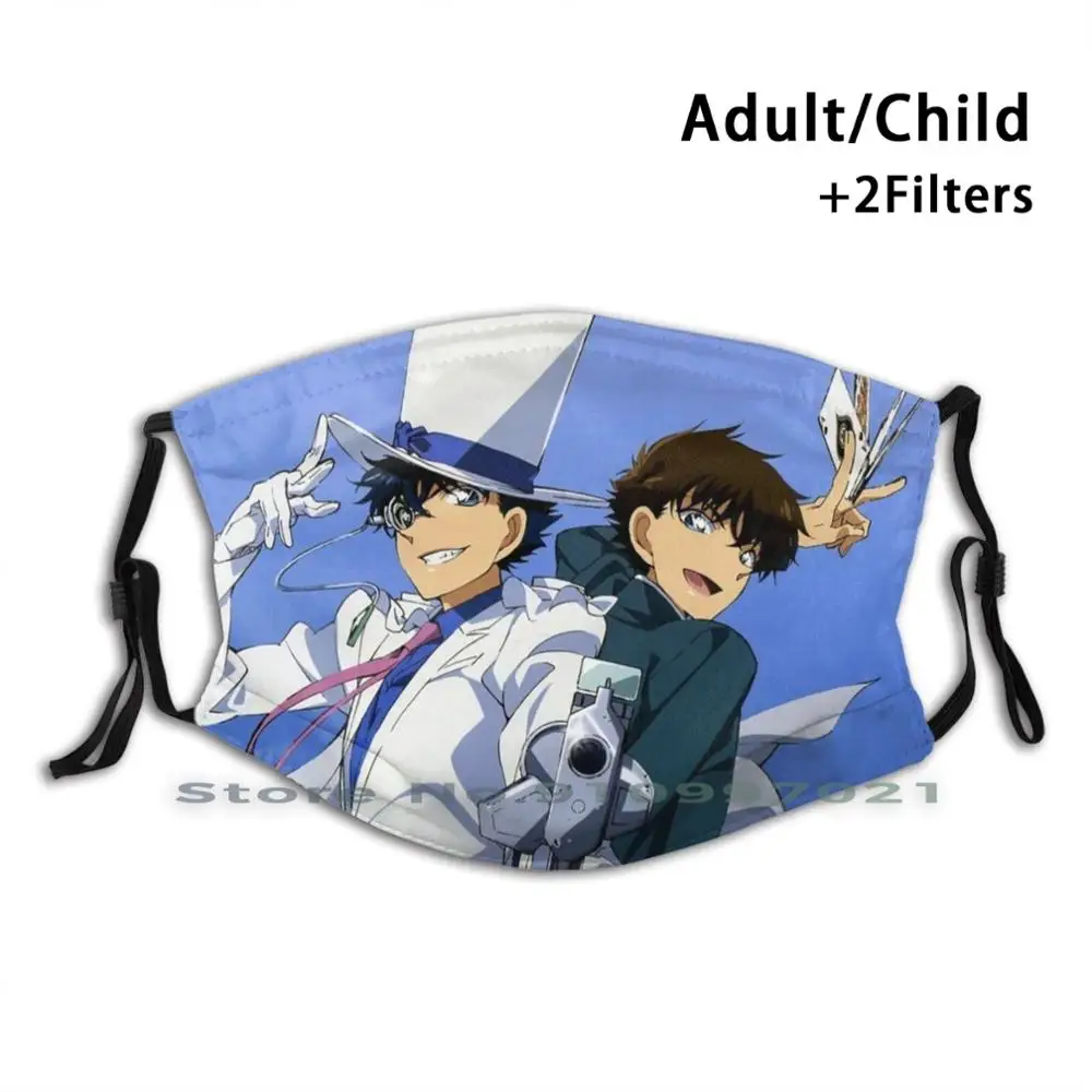 Kuroba Кайто Кид многоразовые лицевая маска против дымки Пылезащитная с фильтры для