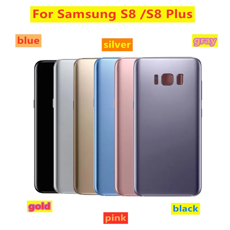 Для Samsung S8 G950F Plus G955F Задняя стеклянная крышка корпуса Замена для задняя