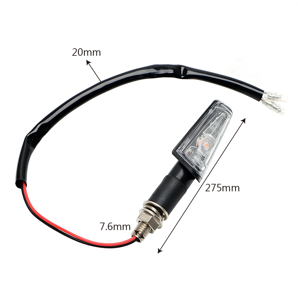 

12V 2pcs Motorcycle Turn Signals Side Marker Lamps Taillight Rear Brake Lights Amber Bulb Indicator Strobe Motorbike Accessories