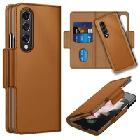 for samsung galaxy z fold 3 flip wallet leather case for galaxy z fold 3 5g magnetic split case with card slot full phone cover