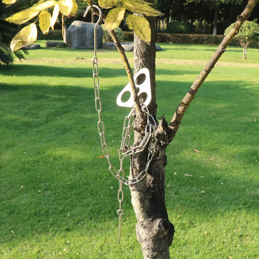 

New Stainless Steel Picnic Tripod Outdoor Camping Portable Triangular Pot Hanging Bracket Rack Branch Multifunctional Hook Ring