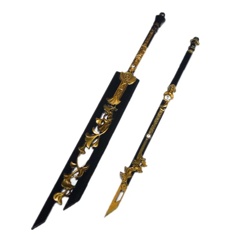 

21cm Alloy Sword Toy Weapon Model Decoration Chinese Ancient Sword Role-playing Anime Game Peripheral Keychain Collection Gift