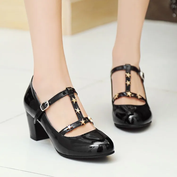 Женские туфли на высоком каблуке женские туфли-лодочки Тонкие Туфли Мэри Джейн с