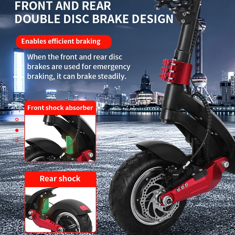 JEOWAK электрический скутер 3200 Вт сильная мощность IPX5 Водонепроницаемый складной