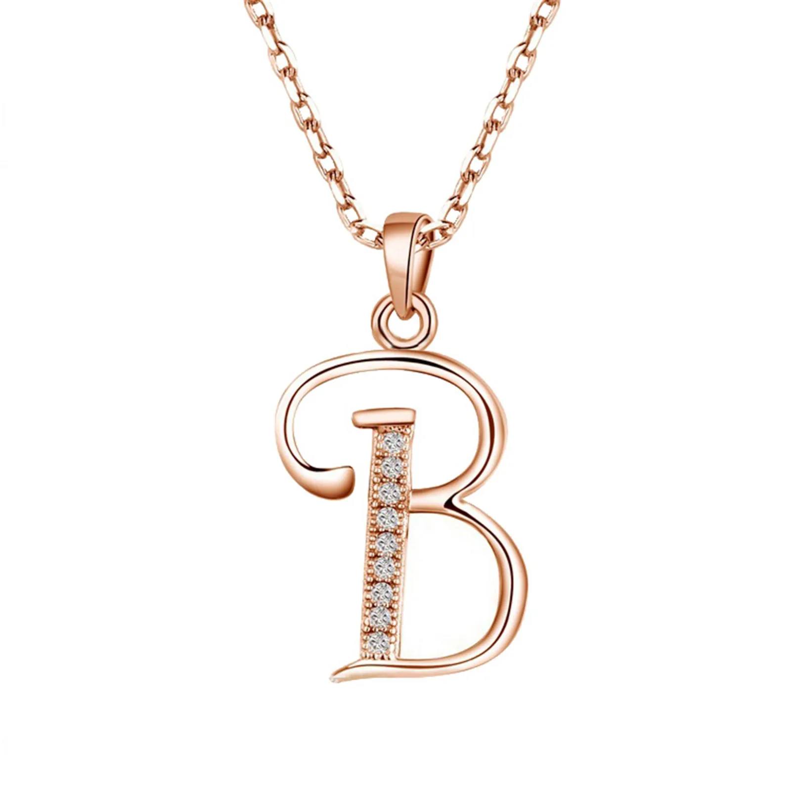 Женские популярные удачи Алфавит циркон ожерелье кулон ювелирных изделий ко Дню