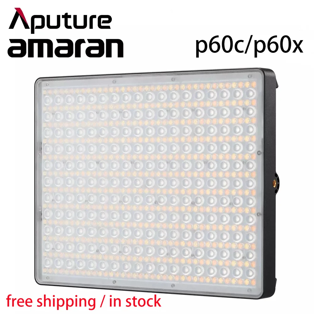 

Aputure Amaran P60c RGBWW full color P60x Bi-color LED Panel Lamp 2500K-7500K Suitable Sidus Link App For Short Video Light