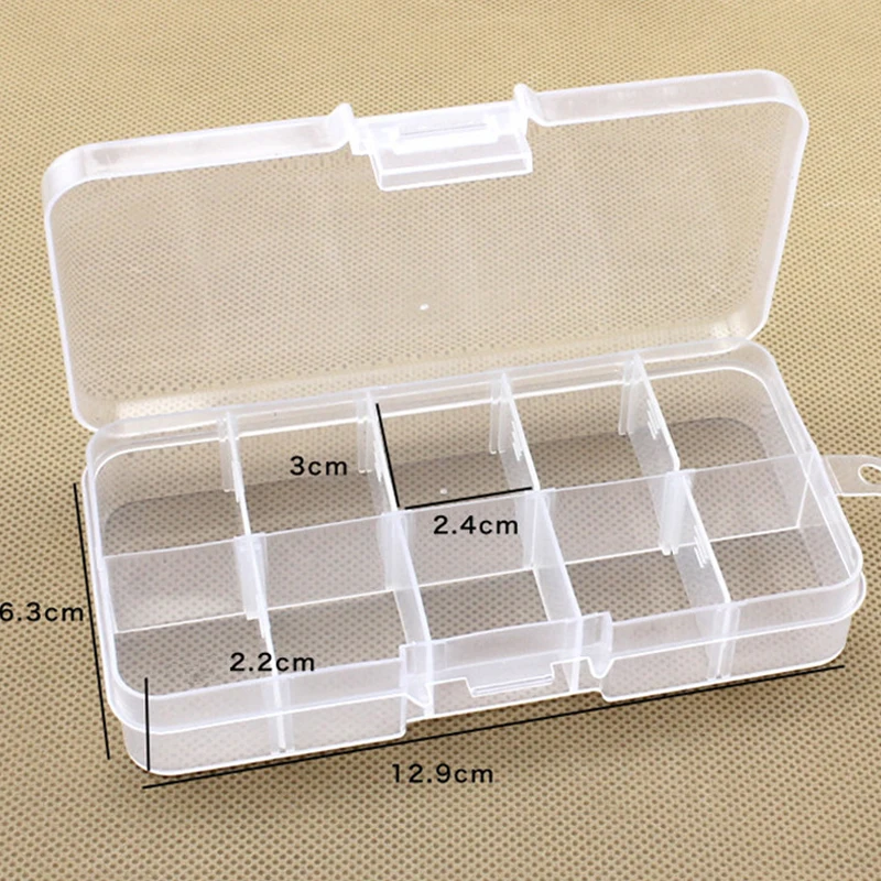 10 отсек для слотов Пластик Регулируемый Коробки ремесло Чехол Органайзер