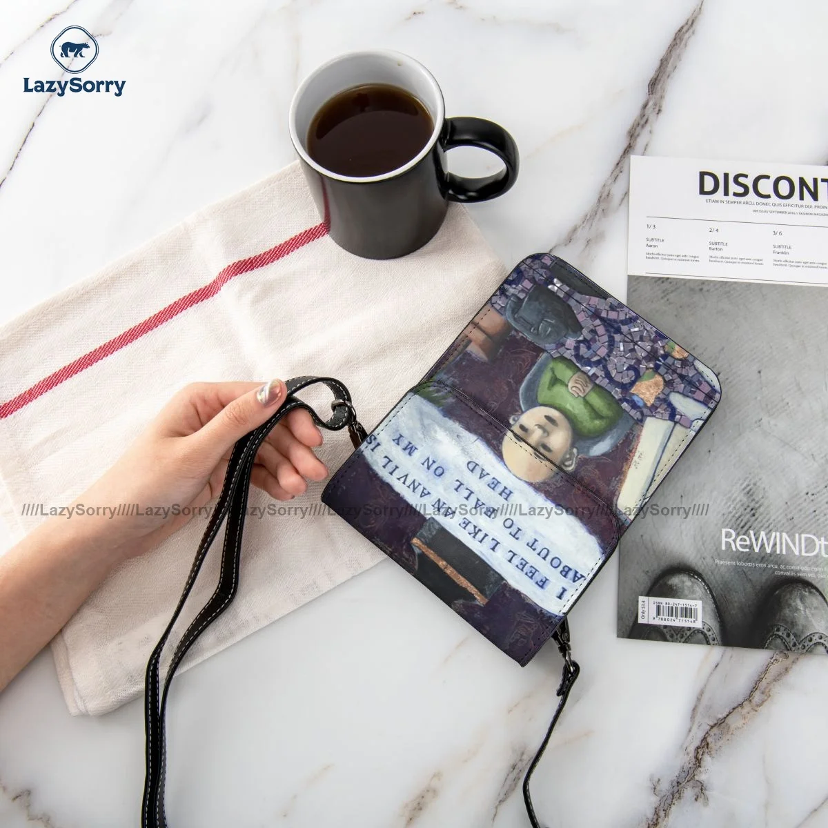 

Desk Shoulder Bag Gifts Retro Mobile Phone Bag Leather Office Woman Bags