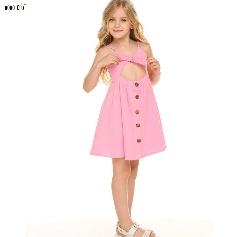 Fashion Summer Girl Dress Princess Party Rapunzel Frocks Elegant Hollow-out Casual Sleeveless Kids Dresses For | Детская одежда и