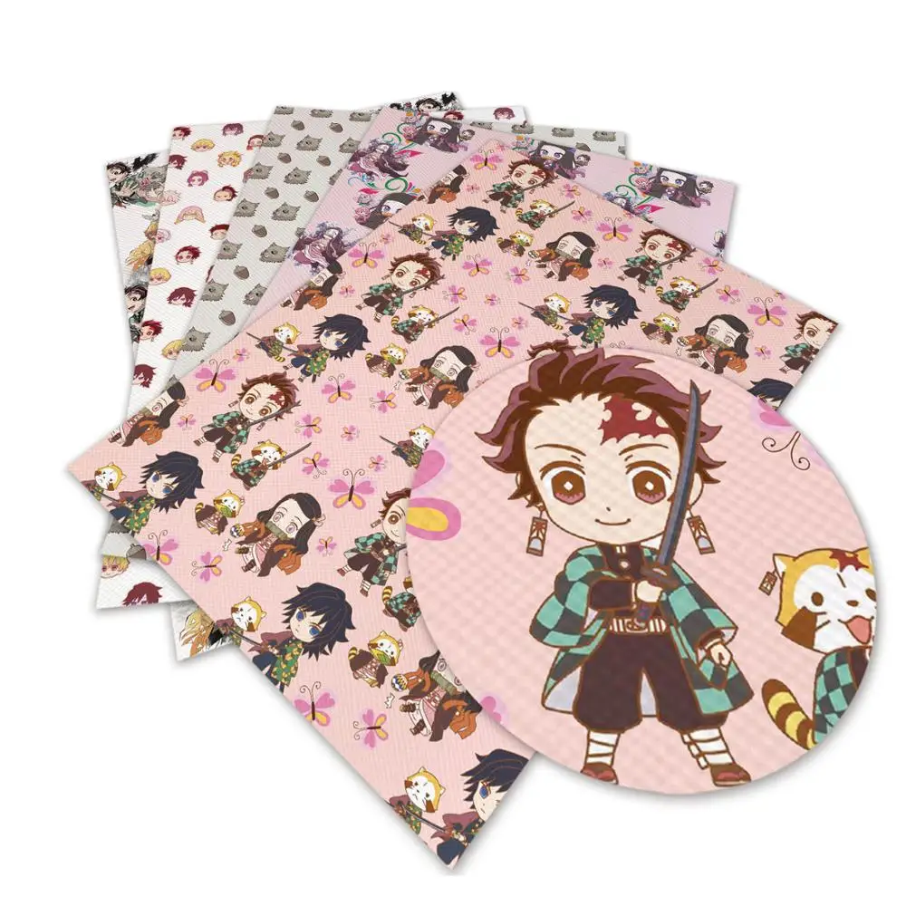 Листы из искусственной кожи с принтом ткань для рукоделия материал банта волос