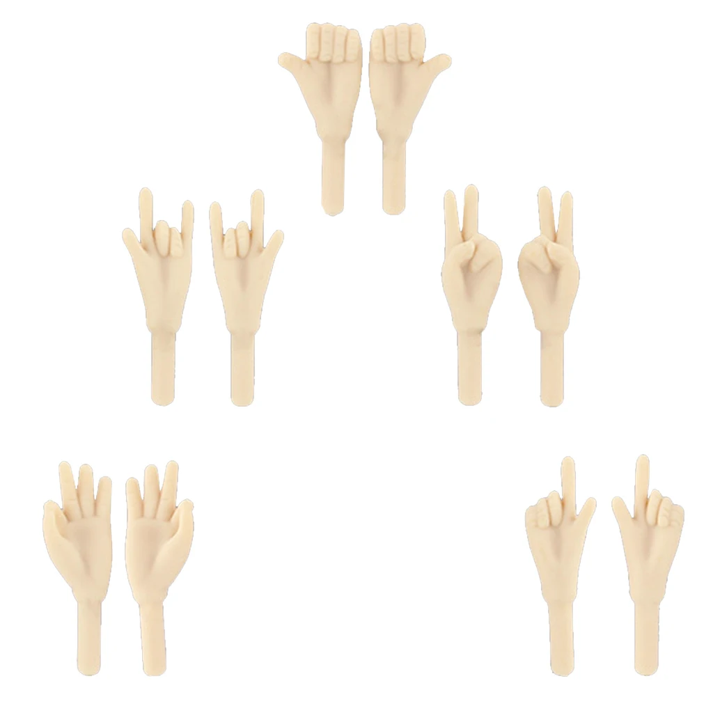 

28cm 28 Jointed Movable Doll DIY Flexible 5 Pairs Hands for BJD Doll