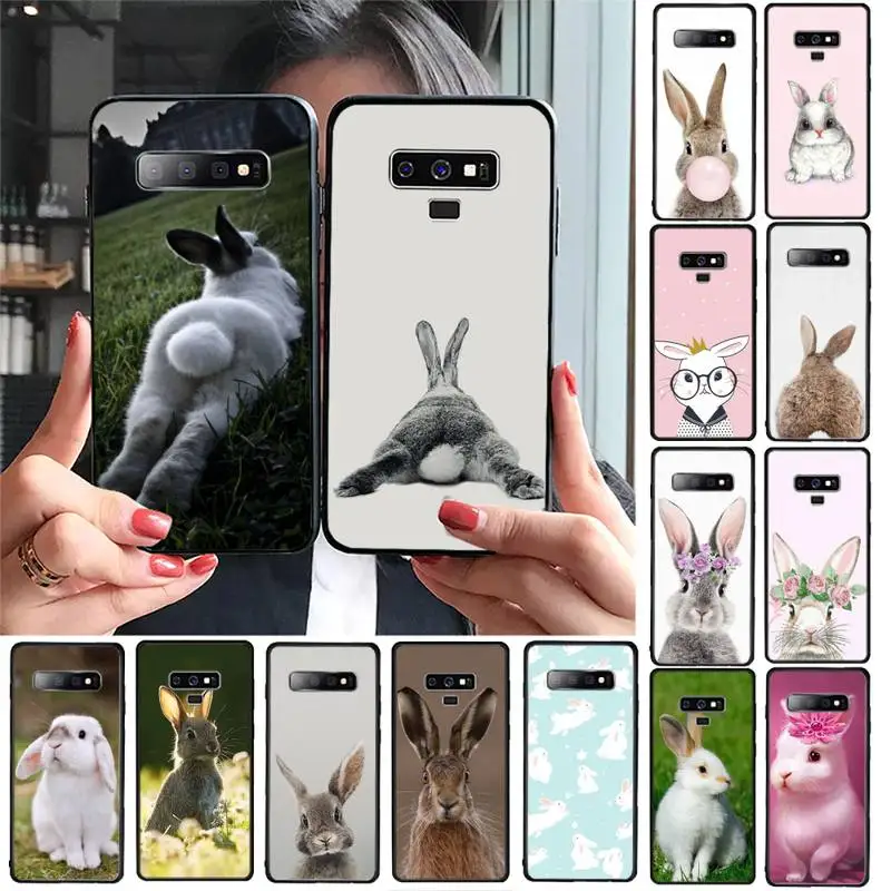 

Чехол для телефона с милым кроликом Банни для Samsung Galaxy S20 S10 Plus S10E S5 S6 S7edge S8 S9 S9Plus S10lite 2020