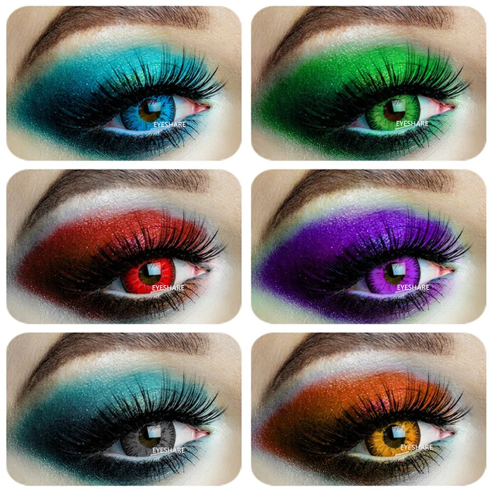 

EYESHARE 2pcs/pair Cosplay Halloween Colored Contact Lens Cosmetic Contacts Lenses Eye Color Beauty Makeup Eye Contacts Lenses