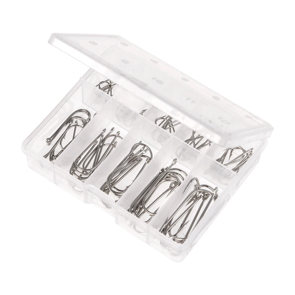 100 шт./корт. 10 размеров стальной бритвенный джиг набор рыболовных снастей