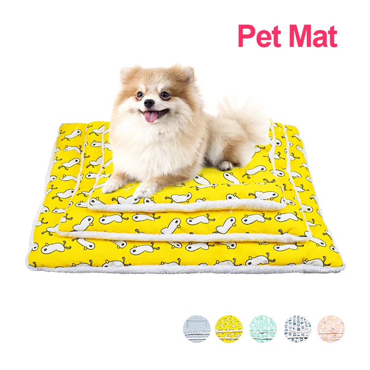 

Portable Cat Travel Mats Pet Mat Dog Bed Warming Cotton Integra Washable Printing Breathable Dogs Pad Breathable For All Seasons