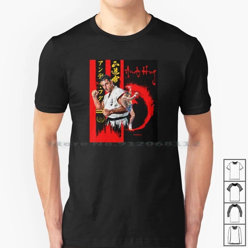 

Andy Hug Artwork Black & Red By T Shirt 100% Cotton Andyhug Andy Hug Karate K1 Seidokaikan Kyokushikai Ishii Muaythai