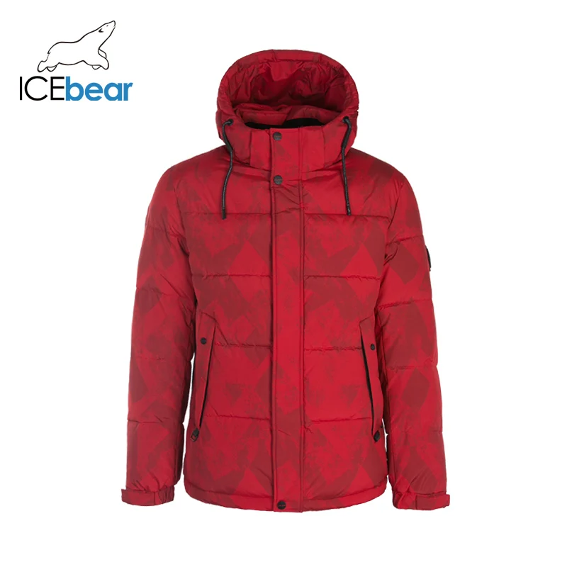 ICEbear Новая мужская зимняя куртка модное мужское пальто ветрозащитное теплое пальто MWD19908I