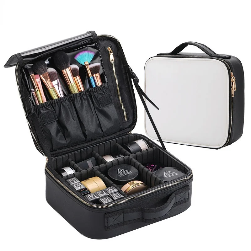 

Professinal Brand Makeup Organizer PU Leather Women Travel Makeup Case High Quality Beauty Storage Suitcase New Cosmetic Bag