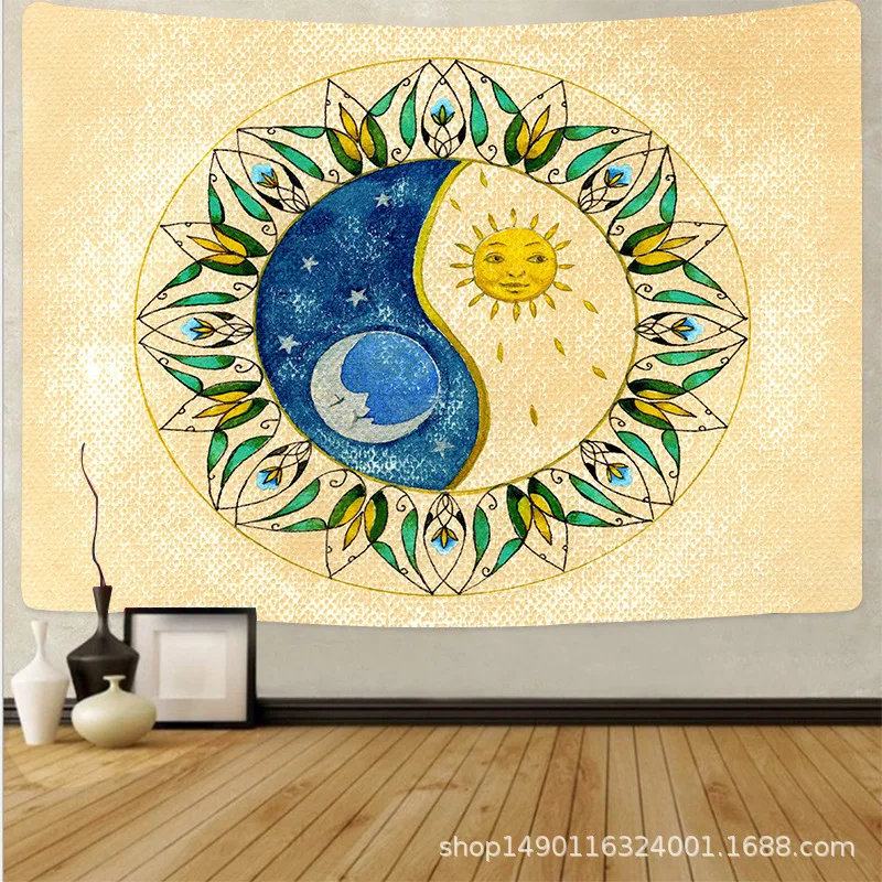 Настенная ткань Aggcual sun and гобелен с Луной Простой 3d принт подвеска в стиле бохо