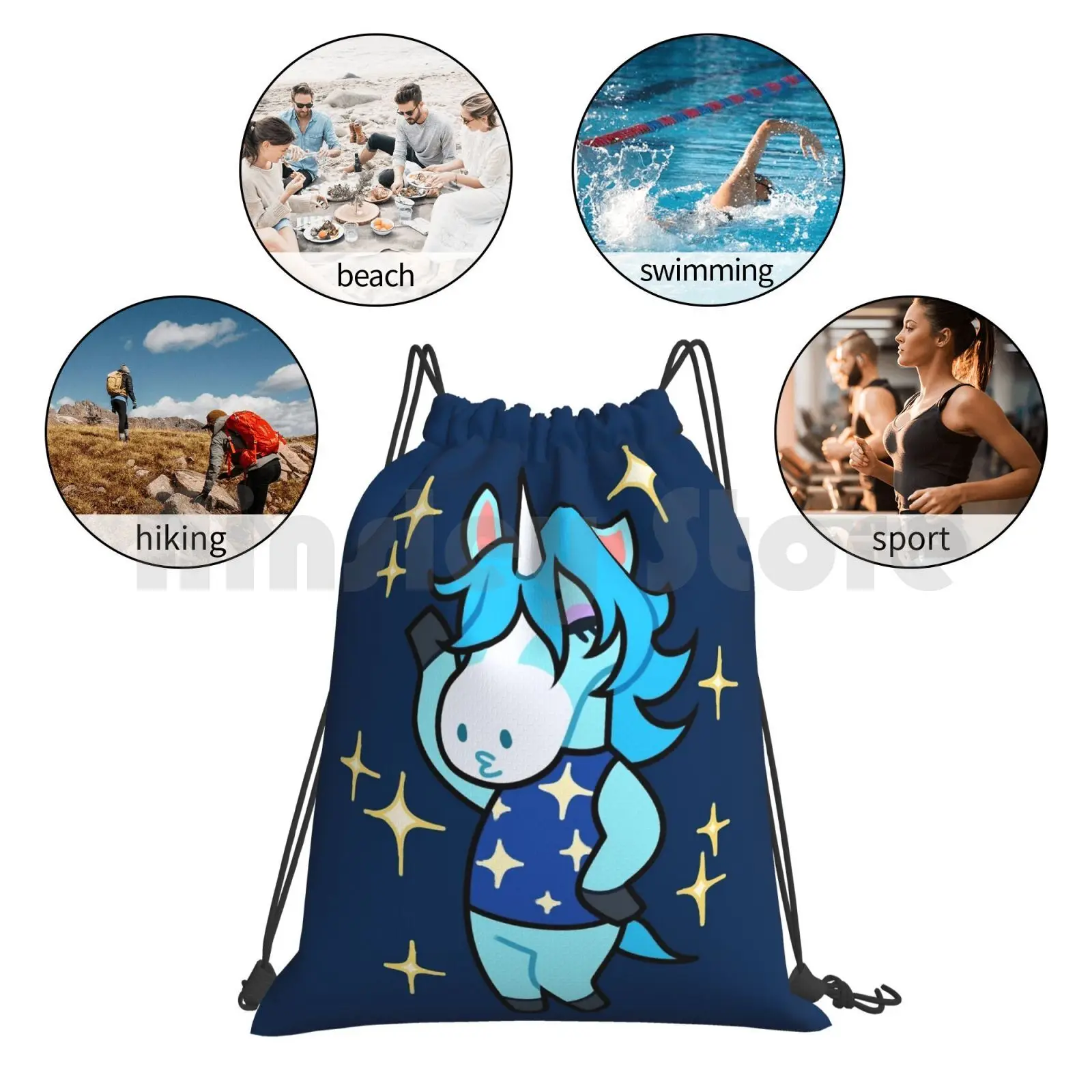 

Julian Of Animal Backpack Drawstring Bags Gym Bag Waterproof Julian Animal New Leaf Acnl Horse Unicorn Cute Kawaii