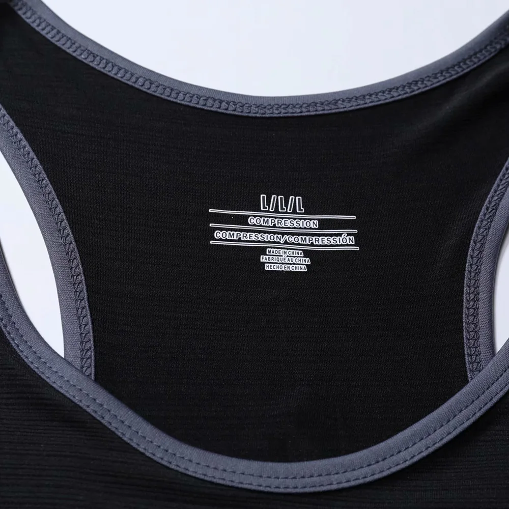 M-XXXL Men Running Tank Top Quick-Drying Compression Sleeveless Shirt Fitness Tight Vest Gym Training High Quality Sports Vest