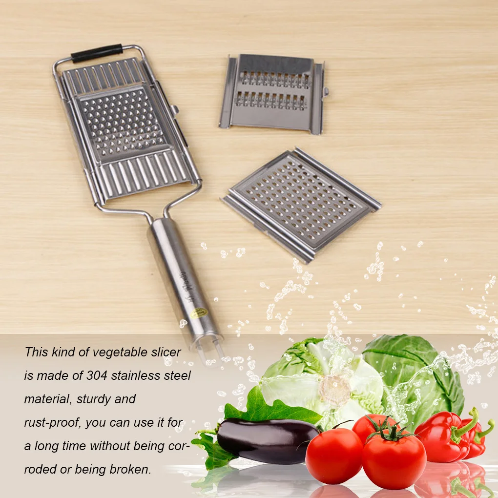 

Многоцелевой овощерезка из нержавеющей стали терка резак измельчители фруктов картофель овощечистка Терка морковь кухонные аксессуары но...