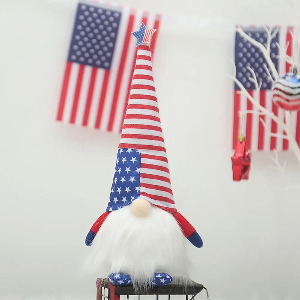 

Gnome Lights Christmas Decoration 4 Different Patterns National Day Dwarf Doll Ornament Fabric PP Cotton Doll With Light 3 AA