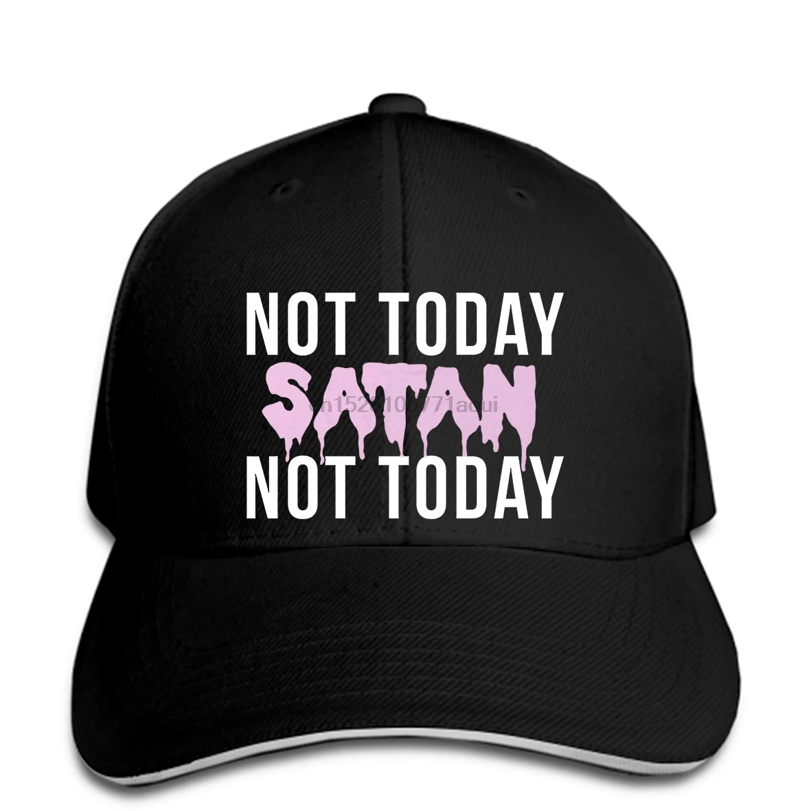 

Baseball cap Not today satan unisex style Print hat Ru Paul