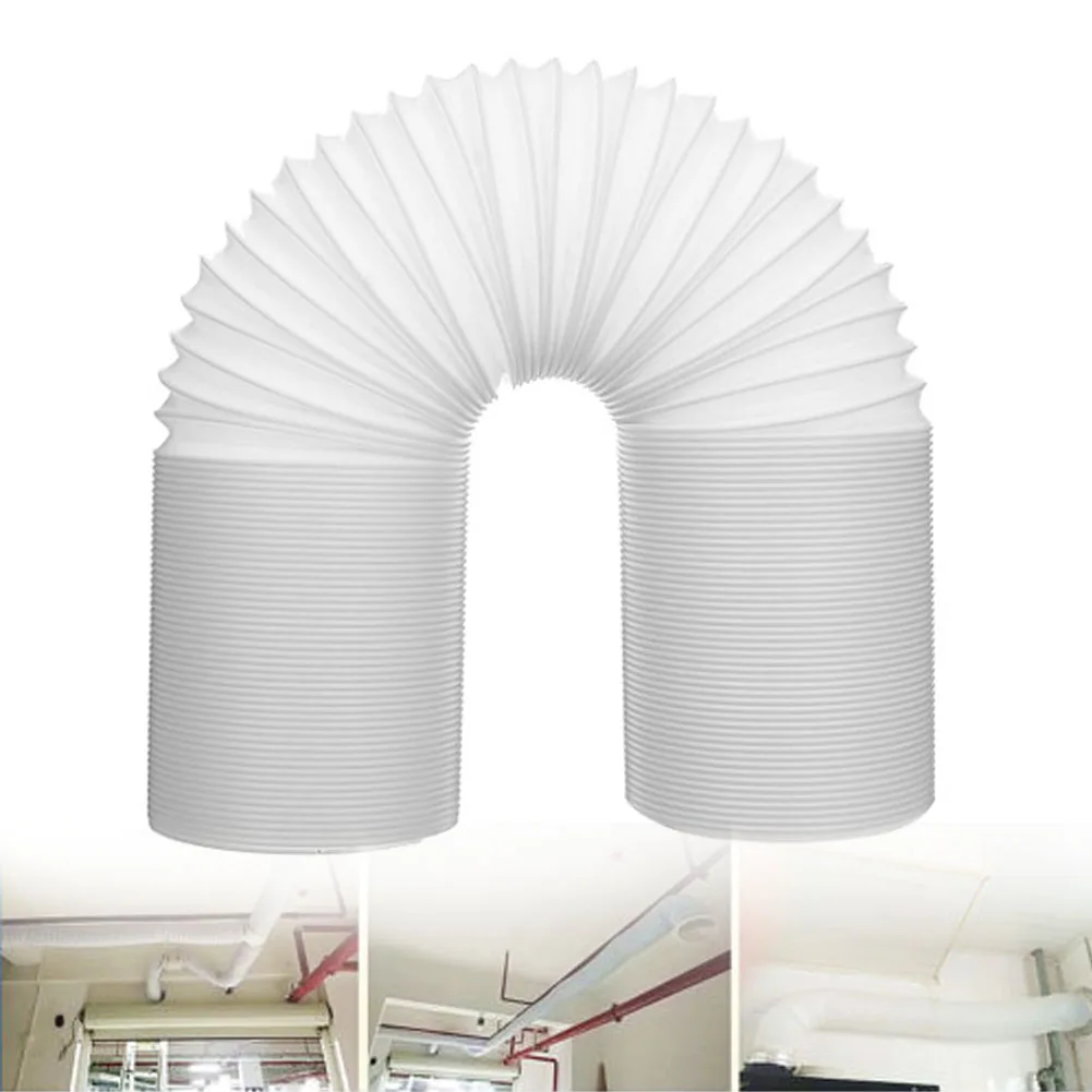 

Pipe Durable Flexible Tube Vent Intake Professional Parts Universal Steel Wire Exhaust Hose White For Air Conditioner