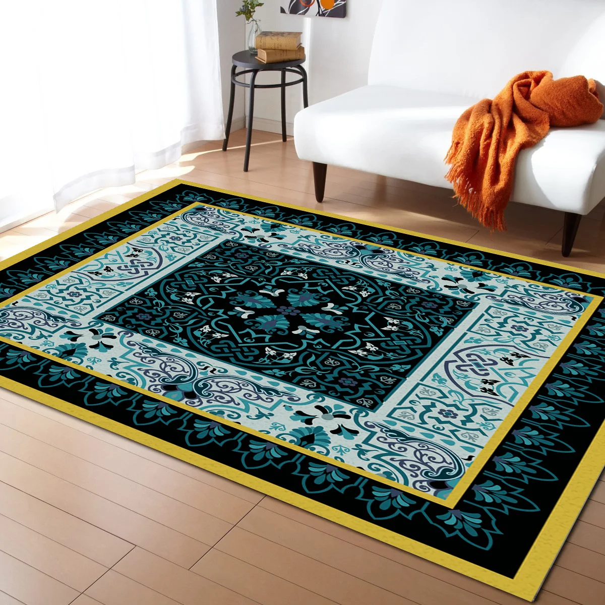 

Turkish Pattern Pattern Carpets for Living Room Bedroom Area Rug Kids Room Play Mat 3D Printed Home Large Carpet