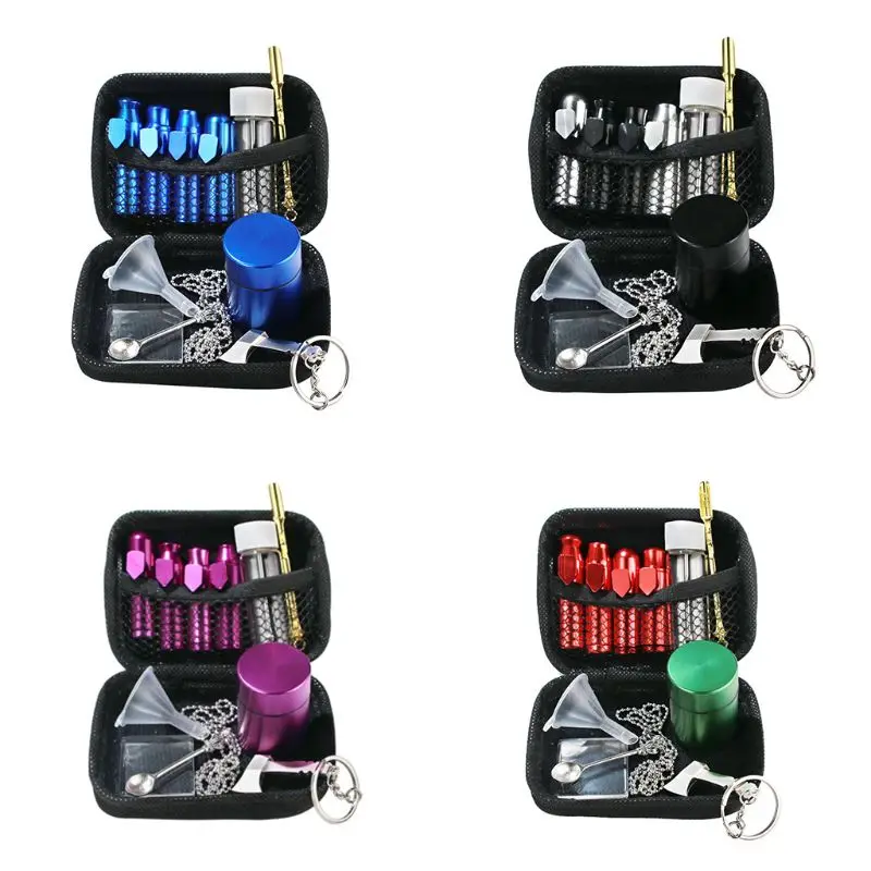 11 шт./компл. в коробке набор мини бутылок для табака алюминиевая пуля форме с