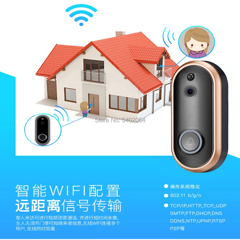 MITVPRO M6 Wi Fi дверной звонок умный дом мобильный удаленный видео пульт
