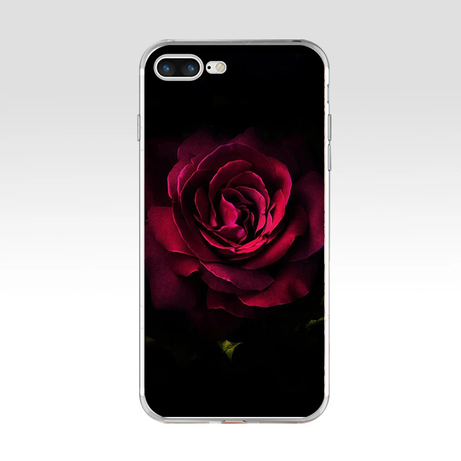 280FG красная роза цветы Мягкий ТПУ силиконовый чехол для Apple iPhone5 5s se 6 6s 7 8 plus x xr xs