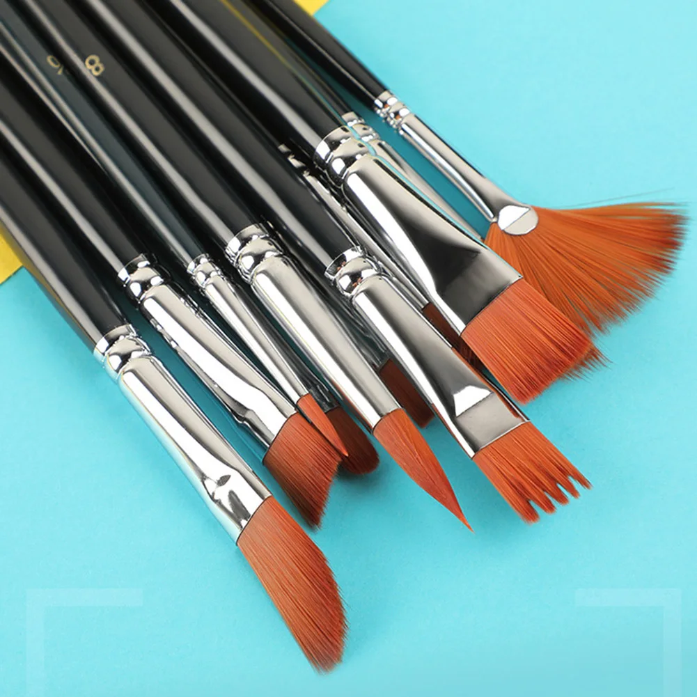 

Professional DIY Painting Brush Oil Wooden Handle Brush Watercolor Pen Oil Acrylic Painting Tools for Learning DIY Oil Painting