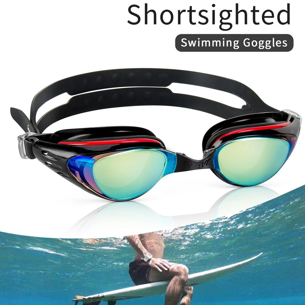 

READYSTOCKShortsighted Myopia Swim Goggles Mirror Uv Protection Diving Anti Fog Nearsighted Men Women Swimming Goggles For Adult